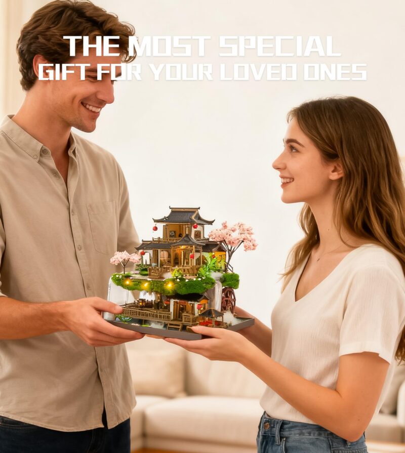 Spilay Fairyland DIY Miniature House Kit with Music Box