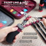 All-in-One Miniature Painting Kit with Wet Palette (18 Colors)
