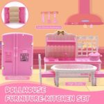 36-Piece Dollhouse Furniture Set (Pink)