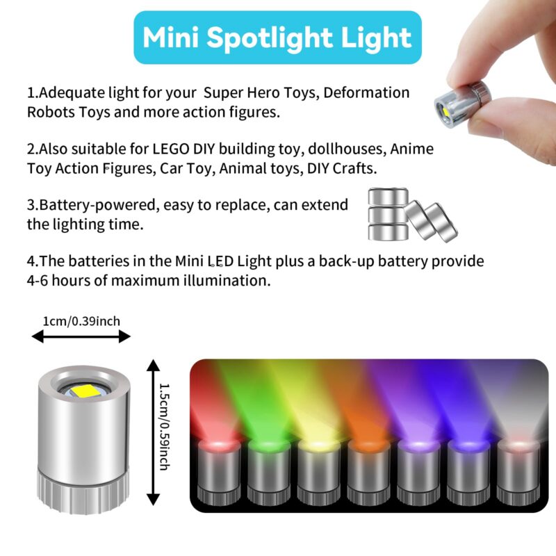 10-Pack Mini LED Spotlights, Battery Powered (Warm White)