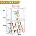 3-Layer Acrylic Display Case with Magnetic Door (2-Pack)