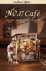 rowood No.17 Cafe DIY Miniature House Kit with LED