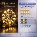 10-Pack Mini LED Spot Lights with Batteries (Warm White)
