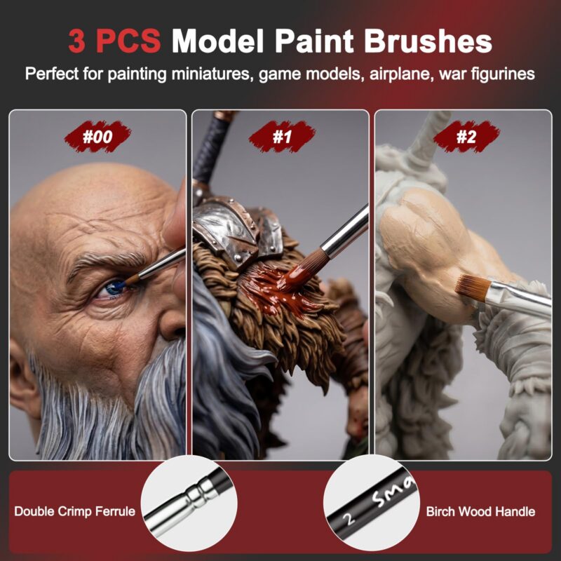 20-Color Model Paint Set with Brushes & Thinner