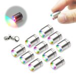 SUZEYAR 10 pcs Miniature Led Lights,Tiny Lights for Hand Craft/DIY,Miniature Lights Battery Powered, Dollhouse Light,Mini Lights for Toy Brick Building Blocks- 10 Pack (Multi-Color Changing)