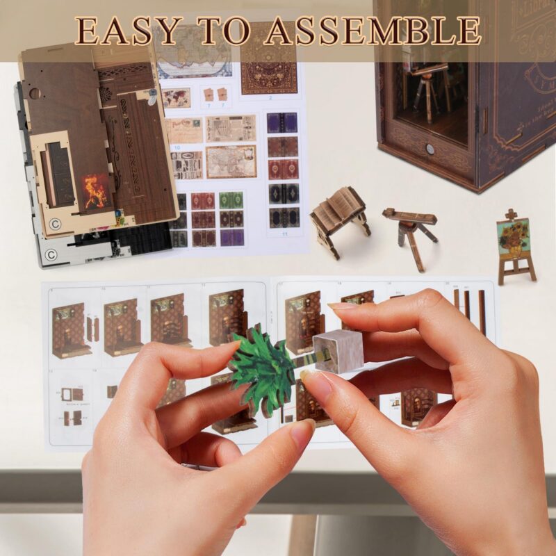 Criolpo Halloween DIY Book Nook Kit with LED