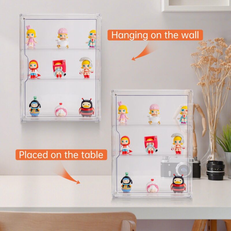 3-Tier Wall-Mounted Acrylic Display Case