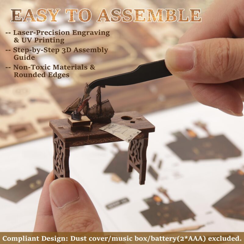 Criolpo DIY Miniature Book Nook Kit for Adults
