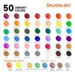 50-Color Acrylic Paint Set (60ml Bottles)