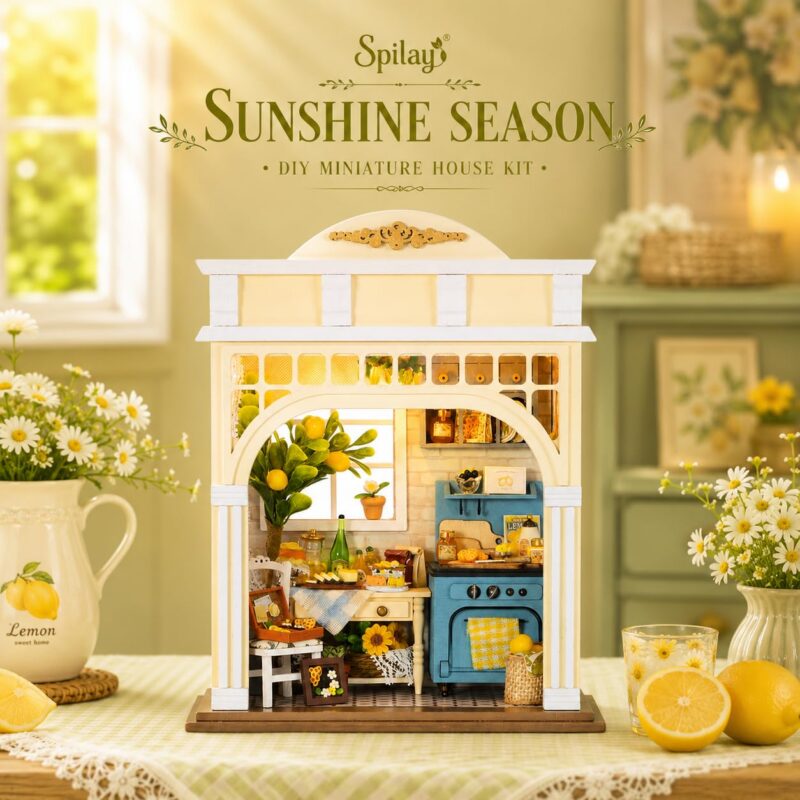 Spilay Sunshine Season DIY Book Nook Kit with LED