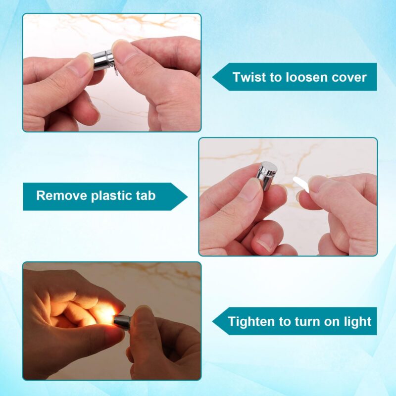 10-Pack Miniature LED Lights, Battery Powered (Warm White)