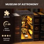 KaayeeWood Astronomy Museum DIY Book Nook Kit with LED