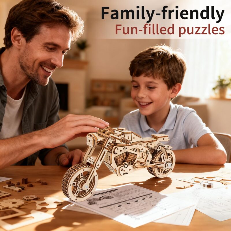 Buildixel Motorcycle 3D Wooden Puzzle