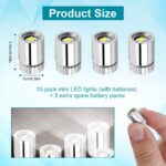 10-Pack Micro LED Lights, Battery Powered (White)