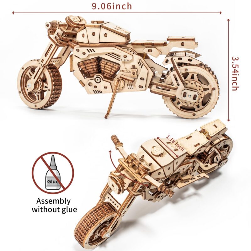Buildixel Motorcycle 3D Wooden Puzzle