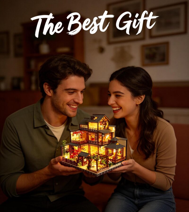 Spilay Yaquan Courtyard DIY Miniature House Kit with LED