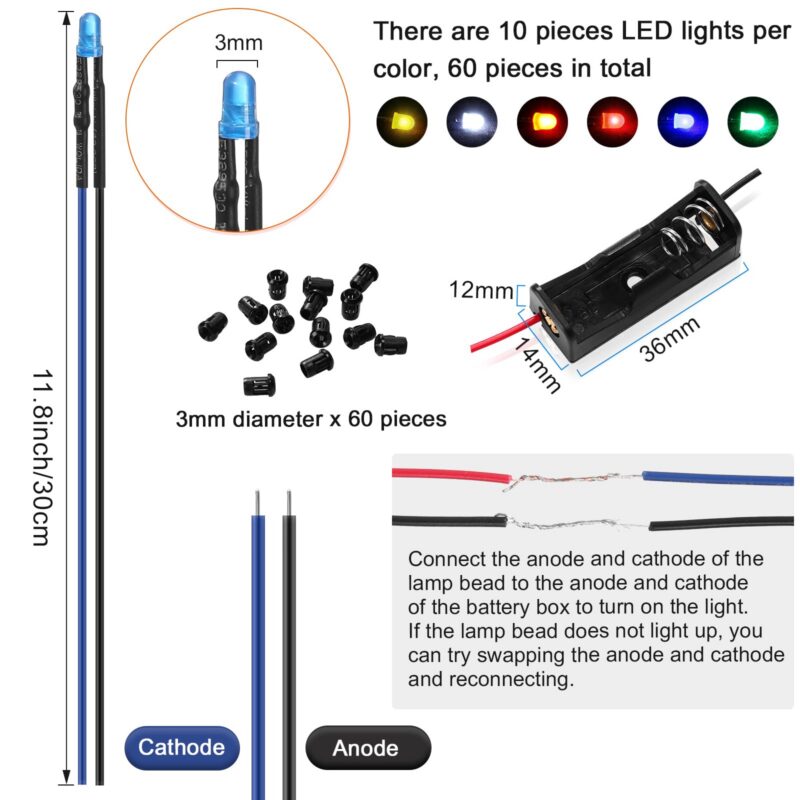 126-Piece 12V Pre-Wired LED Lights Kit for Models