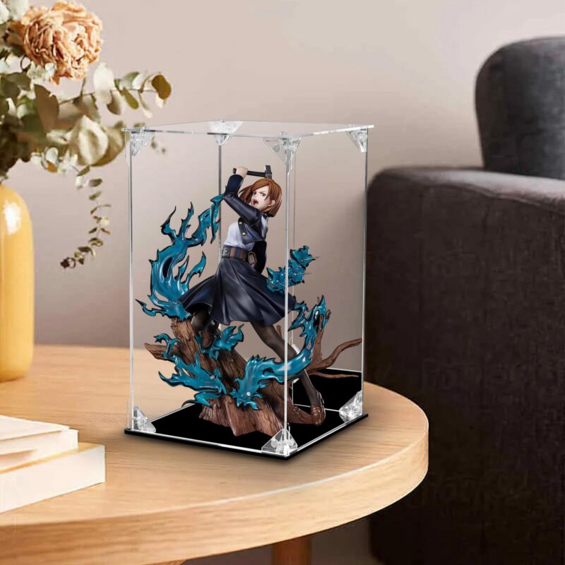 Clear Acrylic Display Case with Mirrored Back (6x6x10 in)