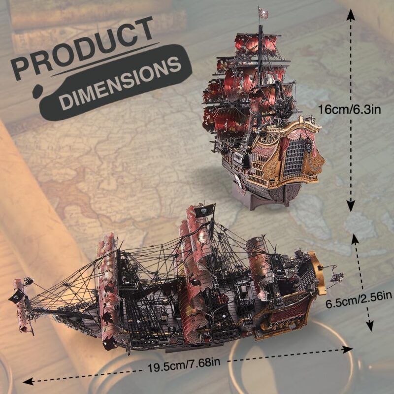 Piececool Red Queen Anne's Revenge 3D Metal Model Kit