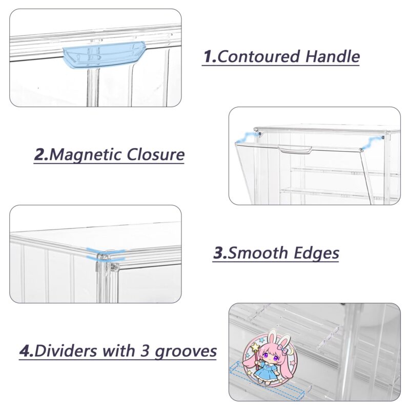 4-Layer Acrylic Display Case with Magnetic Door