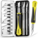 DIYSELF 16-Piece Exacto Knife Set, Craft Knife & Hobby Knife Kit, Precision Knife with Magnetic Storage Case, Exacto Knife for Crafting, Paper, Foam, Vinyl, Models, 3D Printing, Junk Journal Supplies