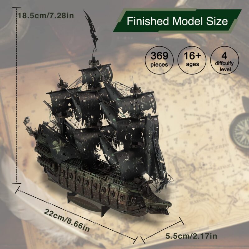 Piececool Flying Dutchman Pirate Ship 3D Metal Model Kit