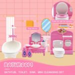 36-Piece Dollhouse Furniture Set (Pink)