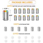 12-Pack Mini RGB LED Lights, Battery Powered