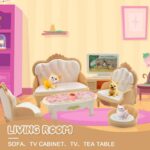 36-Piece Dollhouse Furniture Set (Beige)