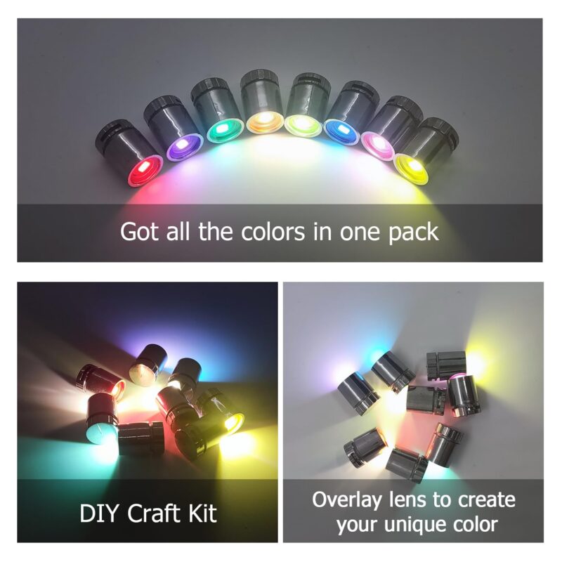 24-Pack Full-Color Miniature LED Lights, Battery Powered
