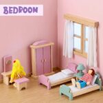 35-Piece 1:12 Dollhouse Furniture Set with Figures