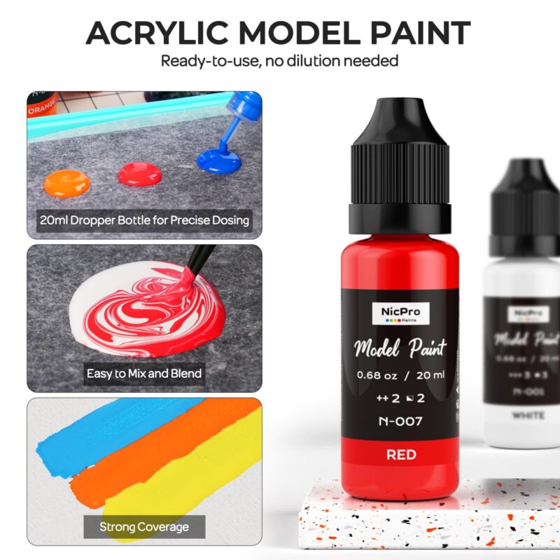 All-in-One Miniature Painting Kit (18 Colors + 11 Brushes)