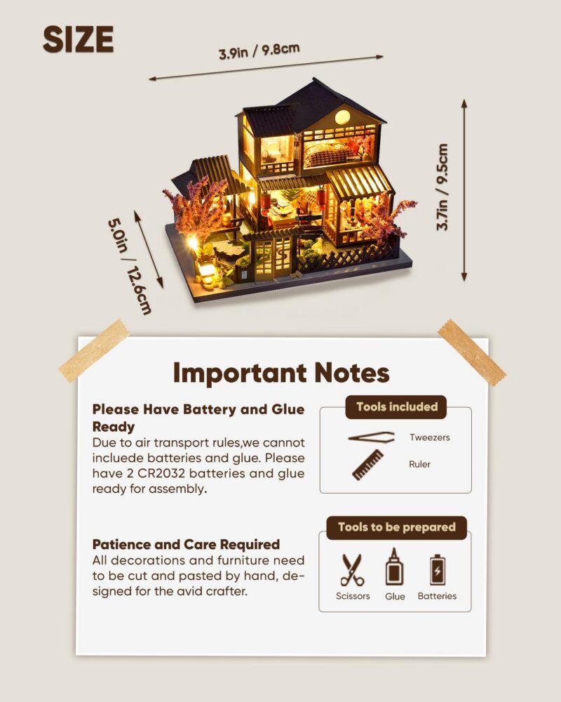 Flybean Japanese Garden House DIY Miniature House Kit