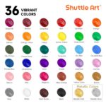 36-Color Acrylic Paint Set with Brushes & Palette (60ml)