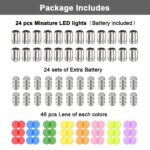 24-Pack Full-Color Miniature LED Lights, Battery Powered