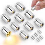 BTFO 10pcs Miniature Led Lights, Tiny Small Led Lights Battery Powered Balloon Mini Spot for Paper Lantern Party Decoration Micro Crafts Models Dollhouse Accessories(Warm White Light)