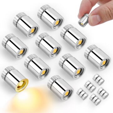 BTFO 10pcs Miniature Led Lights, Tiny Small Led Lights Battery Powered Balloon Mini Spot for Paper Lantern Party Decoration Micro Crafts Models Dollhouse Accessories(Warm White Light)