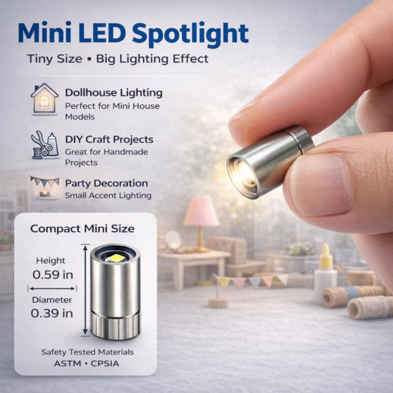 10-Pack Mini LED Spot Lights with Batteries (Warm White)