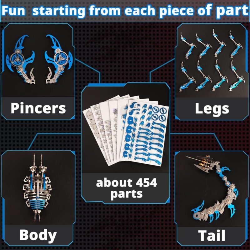 Yuezudpo Colorful Scorpion 3D Metal Model Kit