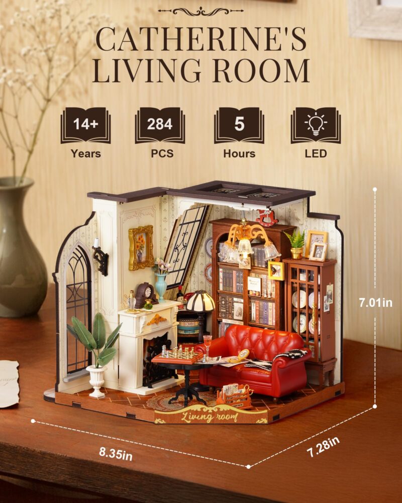 Rolife Catherine's Living Room DIY Miniature House Kit