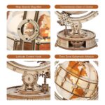 Rokr Illuminated Globe 3D Wooden Puzzle with LED