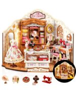 Rolife DIY Miniature House Kit Elsa's Tailoring, Mini Dollhouse Kit for Adults, Mini Room Building Kit for Teens, DIY Craft Kits for Parents Friends Girls Boys (Elsa's Tailor Shop)