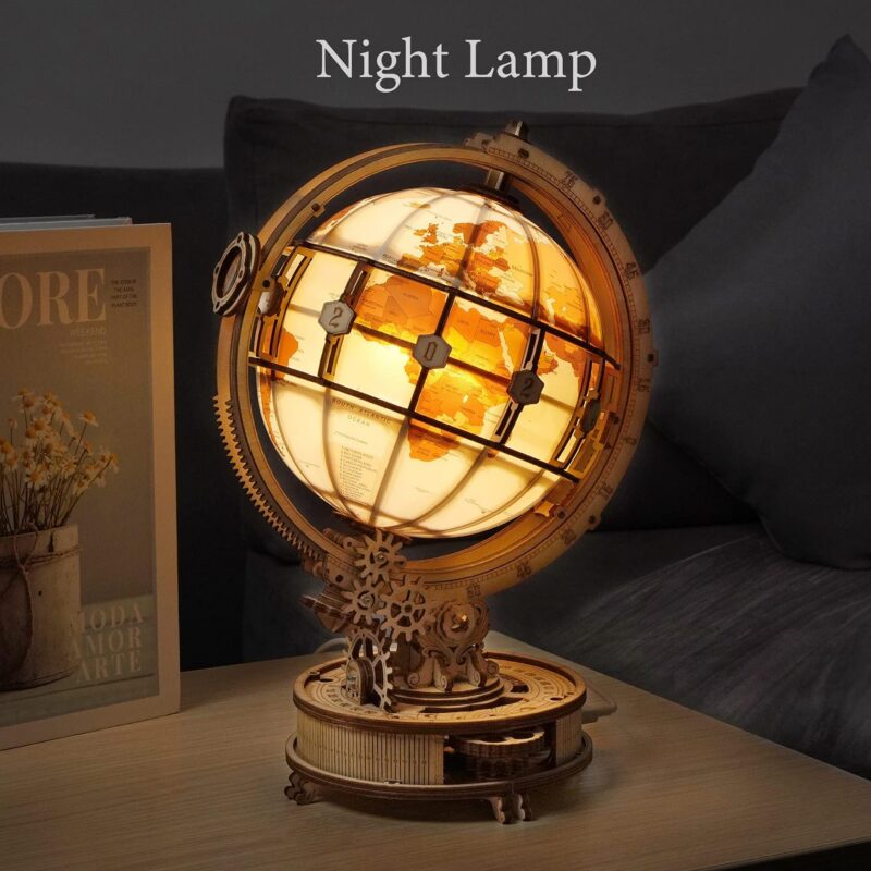 Rokr Illuminated Globe 3D Wooden Puzzle with LED