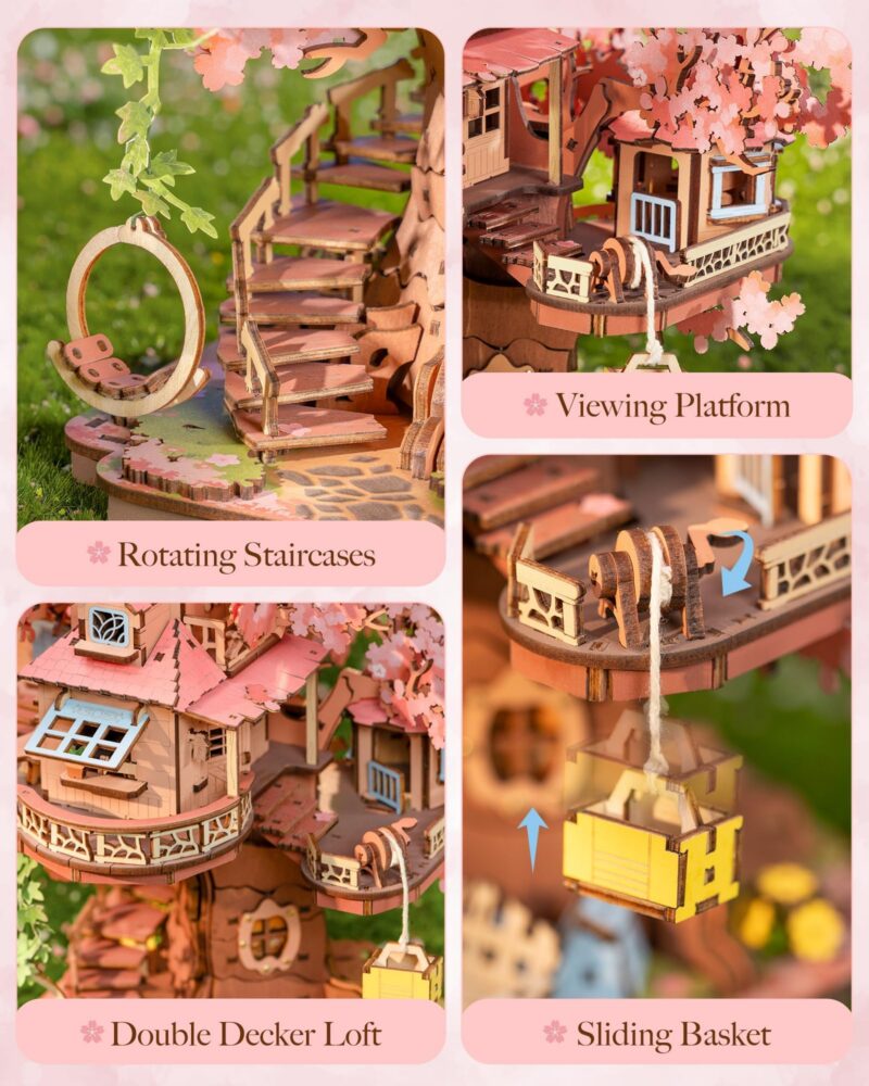 Rolife Sakura Tree House DIY Miniature House Kit