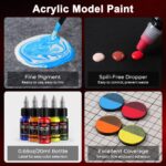20-Color Model Paint Set with Brushes & Thinner