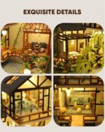 Flybean Japanese House DIY Miniature House Kit with LED