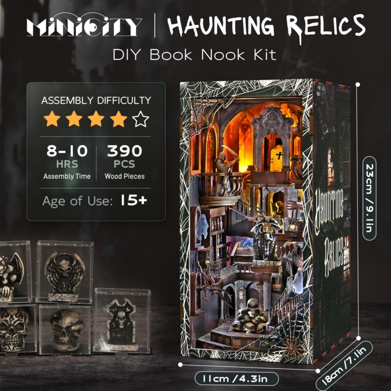 MiniCity Haunting Relics DIY Book Nook Kit with LED