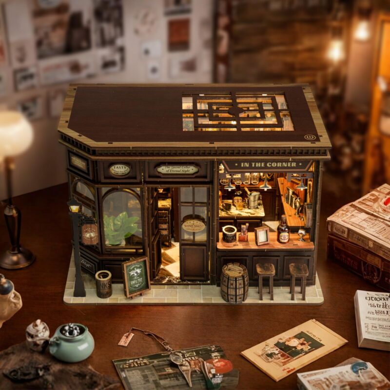 Sunnino Corner Tavern DIY Book Nook Kit with LED