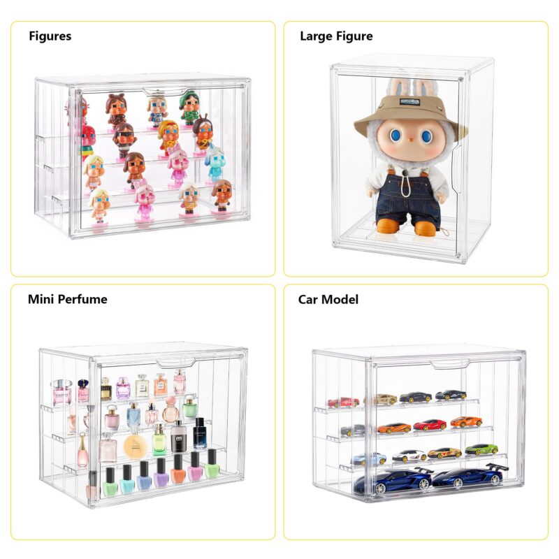 4-Layer Acrylic Display Case with Magnetic Door