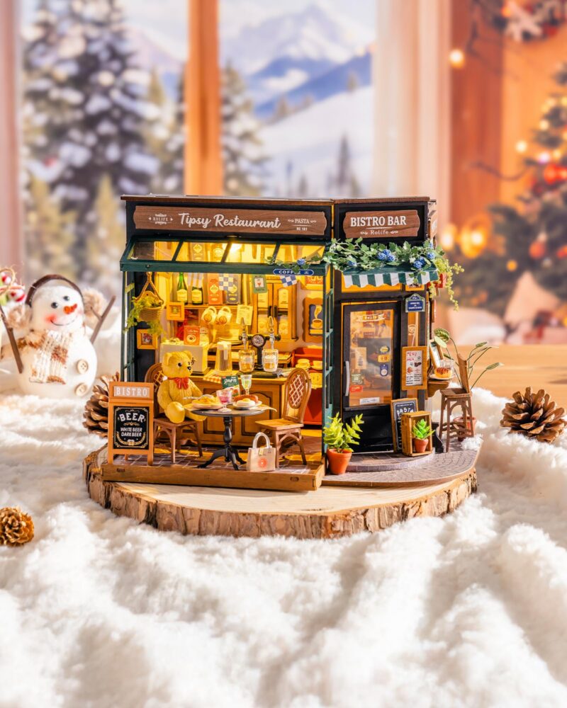 Rolife Tipsy Restaurant DIY Miniature House Kit